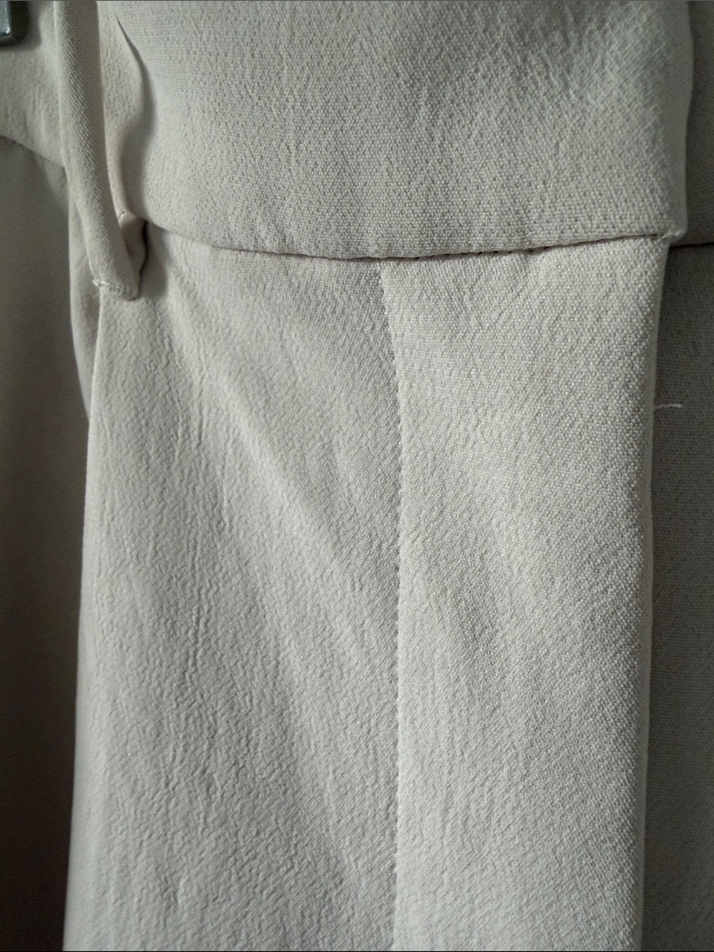 131-Abercrombie & Fitch Off-White Wide Leg Trousers 30x29 heavy fabric - Picture 2 of 6